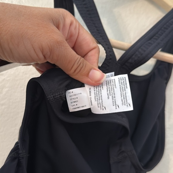 NWT Speedo Super Pro Back Solid One Piece Wmns Adult Black Sz 28 Diving Swimming - Picture 11 of 11